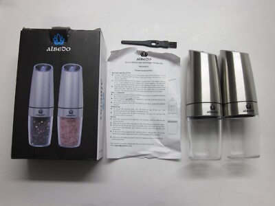 Albedo Gravity Electric Salt & Pepper Grinder Set