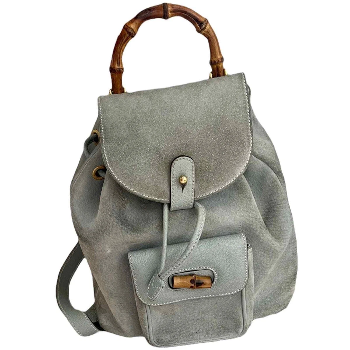 GUCCI suede leather backpack with COA
