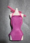 Vintage #1067 Barbie Doll Clothes Purple/PINK Swimsuit Malibu Sunsational 1981