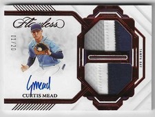 2023 Panini Flawless #DMA-CM Curtis Mead Dual Memorabilia Autographs Ruby #/20