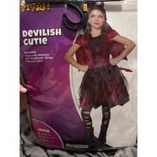 Spirit Halloween Girls Devilish Cutie Red Devil Costume Size Child Small 4-6