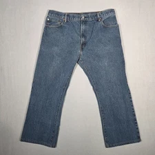 Levis 517 Jeans Mens 40x27 (Hemmed) Blue Bootcut Western Dark Wash Denim