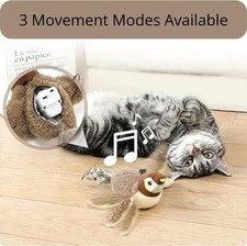 Interactive Chirping Bird Flying Bird Cat Toy for Cats Flapping Wings Sparrow Ca