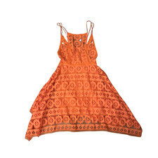 Free People Just Like Honey Coral Orange Lace Dress Size 4