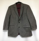 Marks & Spencer Brown Grey Check Tailored Blazer Jacket Chest 40" Short