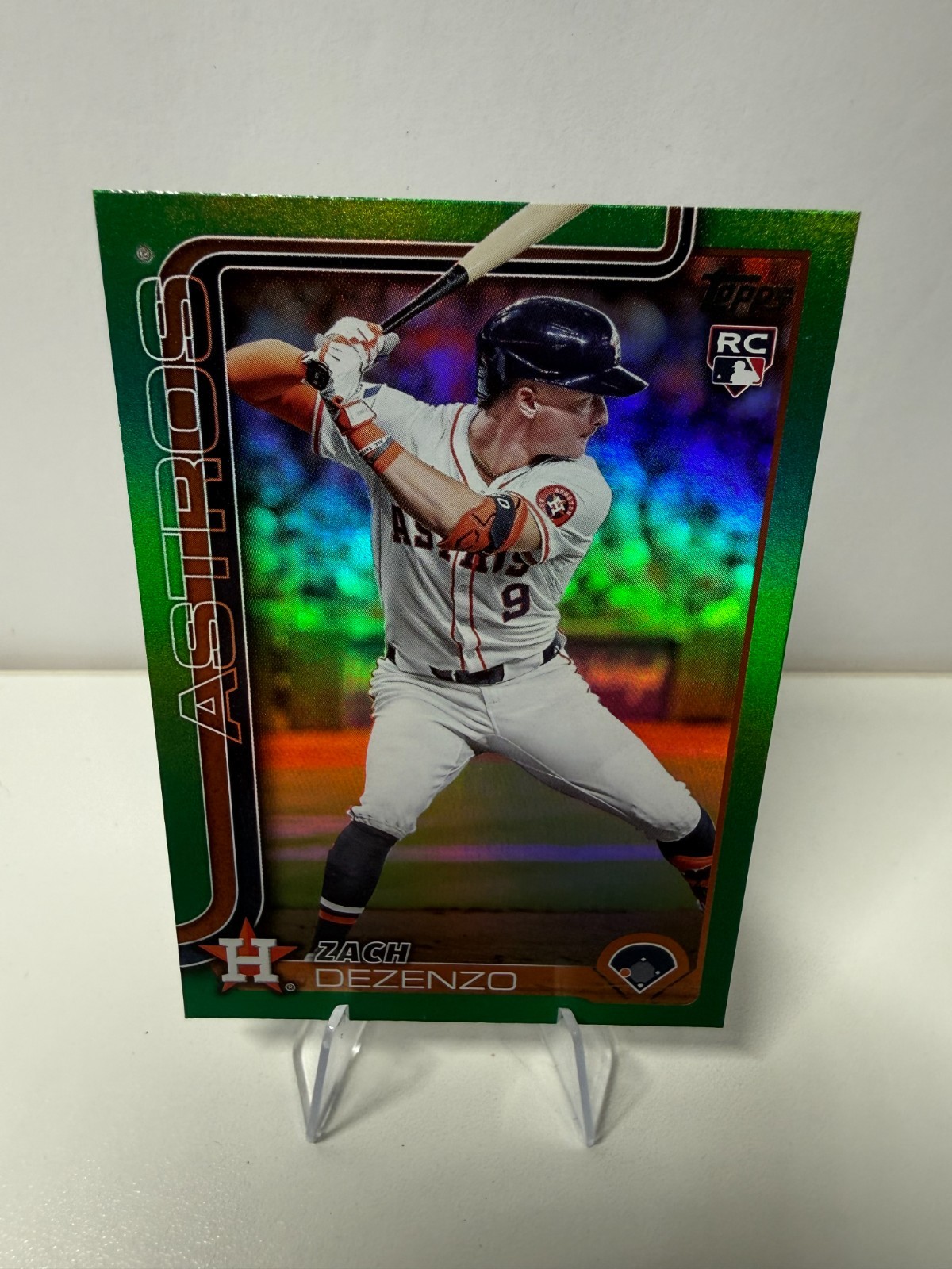 Zach Dezenzo 2025 Topps Series 1 Green Foil RC /99 #89 Astros