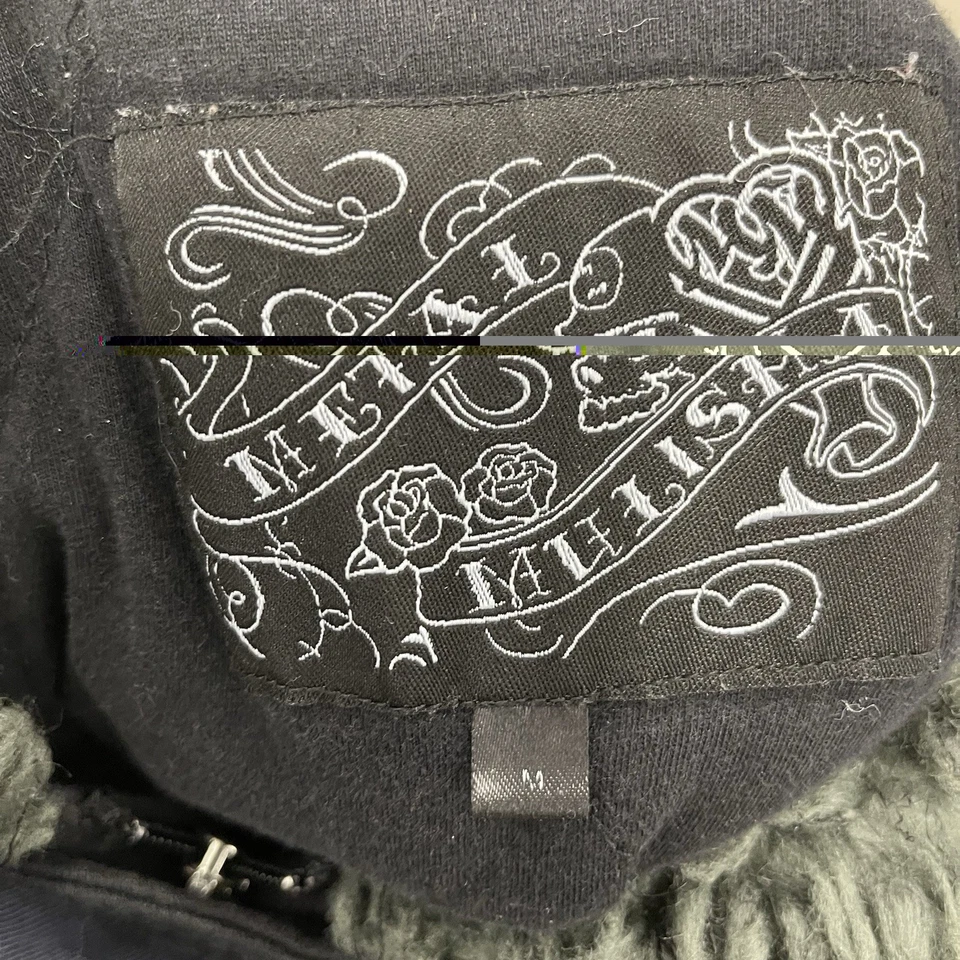 Sudadera con capucha vintage Y2K metal Mulisha para mujer negra talla mediana Foto 3 de 4