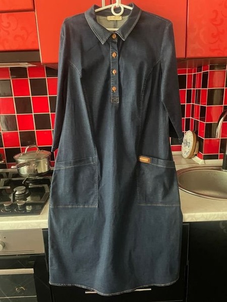 Women Denim Dress Navy 40