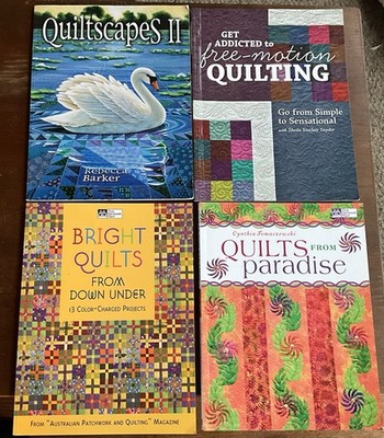 Quiltscapes II, Get Addicted Quilting, Bright Quilts + Quilts Paradise LOT of 4