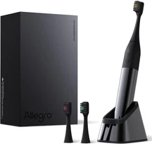 Luxury Premium Polished Metal Sonic Electric Toothbrush M1,Gunmetal Grey Allegro