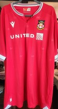 Wrexham Football Soccer Jersey 24 Authentic Men's 4XL Red Short Sleeve