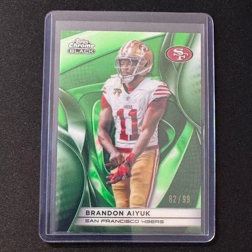 ☕️MK 2025 TOPPS CHROME BLACK GREEN BRANDON AIYUK /99