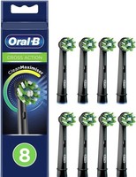 Oral-B Cross Action Replacement Toothbrush Heads 8 Pack Black