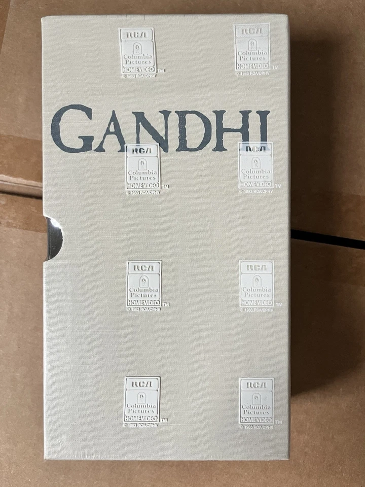 FACTORY SEALED Gandhi Special Edition VHS SLIPCASE 2-Tape Box Set 1983 - Image 2 of 4