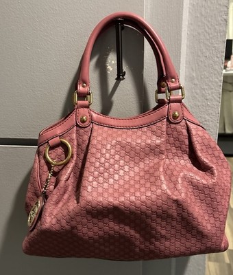 GUCCI Guccissima Sukey Handbag 211944 Leather Pink Women s Tote