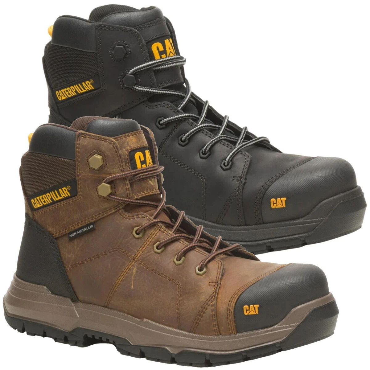 Caterpillar Powerplant Dealer - Stivali intelligenti da uomo, colore marrone, taglia 40