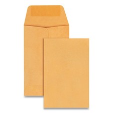 Quality Park Kraft Coin  Small Parts Envelope, 1, 2 1/4 x 3 1/2, Brown Kraft,