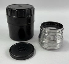 Vintage Soviet Jupiter-8 50mm f/2 Lens M39 Screw Mount Silver KMZ w/ Case
