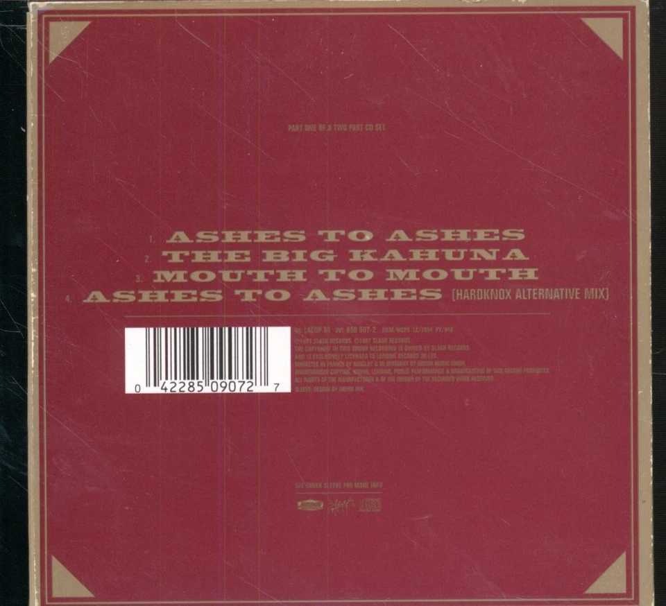 Faith No More Ashes To Ashes CD UK London 1997 Single Mit Innenteil In Papphülle - Bild 2 von 2