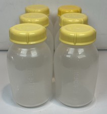 Medela Breast Milk Storage Bottles 5 Oz With Lids Lot of 6 Bottles