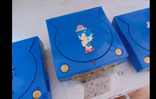 💙 SEGA Dreamcast HKT-3020 Home Console  🌟 SONIC CASE/SHELL 💙 Edition🌟💙
