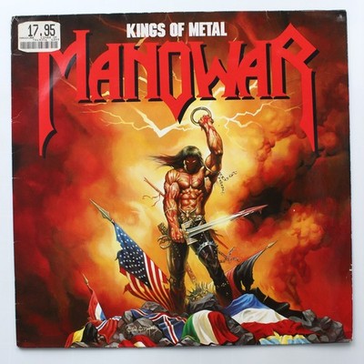 Manowar Kings of Metal ''EX'' 781 930-1 Vinyl LP Album Rock 1988