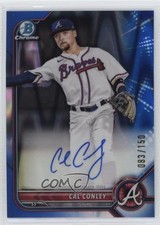 2022 Bowman Chrome Prospect Blue RayWave Refractor 83/150 Cal Conley Auto 12fr