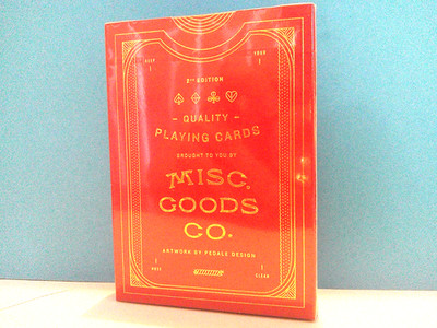 ONE NEW SEALED USPCC  MISC. GOODS CO. SECOND EDITION DECK IN RED
