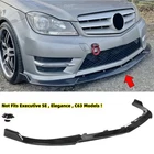 Gloss Black Front Lip Splitter For 2011-14 Mercedes W204 C250 C300 C350 (Sport)