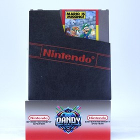 Mario Is Missing W/ Manual + Map+ Dust Cover - Authentic - NES