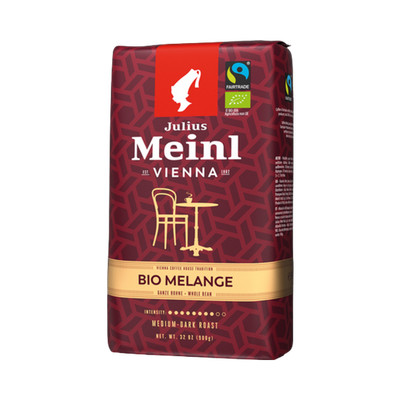 Julius Meinl Vienna Fairtrade Bio Melange Medium-Dark Roast, Ganze Bohne, 900g
