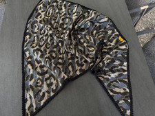 POM Amsterdam Dreieckstuch Schal Schwarz Blau Wollweiß Gold (Lurex) Asymmetrisch