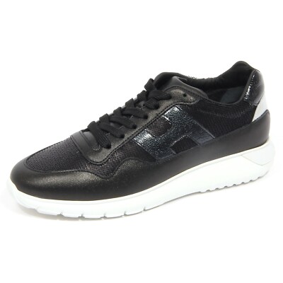 G2536 sneaker donna HOGAN INTERACTIVE3 black paillettes shoe woman