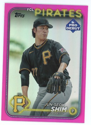 2024 TOPPS PRO DEBUT JUN SEOK SHIM FUCHSIA  FOIL 191/199 PD-59 PIRATES
