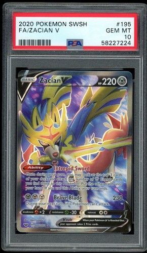 Zacian V graded PSA 10 for sale on eBay