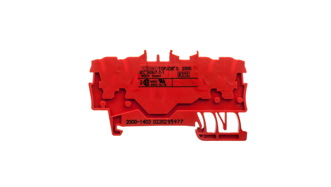 4-wire rail terminal block 1.0mm2 red 2000-1403 TOPJOBS /T2UK