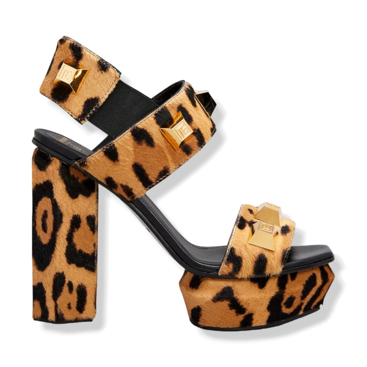 サンダル・ミュール Balmain Ava Sandal With Platform Ava leather platform sandals in black - Balmain | Mytheresa