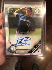 2019 Bowman Chrome Zack Brown Auto Rookie RC Brewers