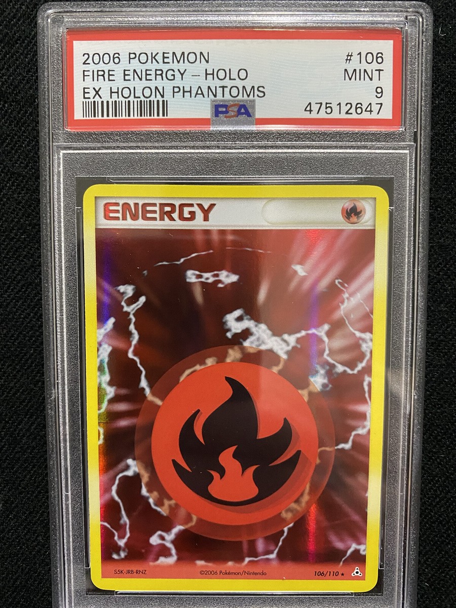 2006 Pokemon EX Holon Phantoms Fire Energy Holo 106/110 PSA 2006 Pokemon EX Holon Phantoms Fire Energy Holo 106/110 PSA