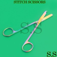 Set Of 2 Stitch Scissors 5.5" Multi Rainbow Color Stainless Steel