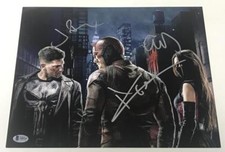 Charlie Cox Jon Bernthal Elodie Yung Daredevil Signed 11x14 Photo Autograph BAS