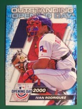 2021 Topps Outstanding Opening Day Ivan Rodriguez Baseball Rangers Card OOD-1