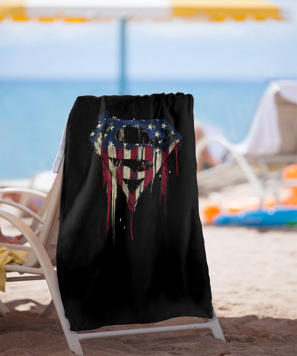 Superman Bleeding Shield Officially Licensed Beach Towel 30"x60"