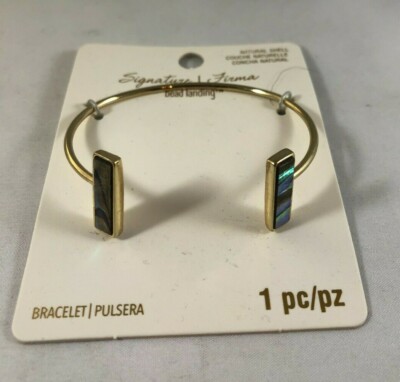 Bead Landing Signature Natural Shell Bracelet Nickle Free New