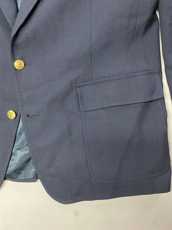 Blazer Abrigo Deportivo Chaqueta De Colección Palm Beach 46L Azul Marino Dorado Botón Hecho en EE. UU. Para Hombres Foto 3 de 4