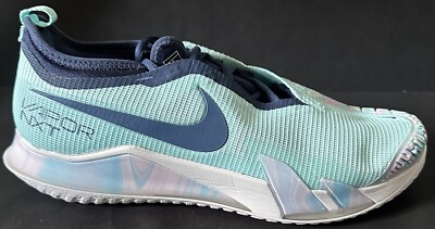 Nike React Vapor NXT HC Glacier Blue Tennis Shoe Women Sz 12 Men 10.5 CV0742-402