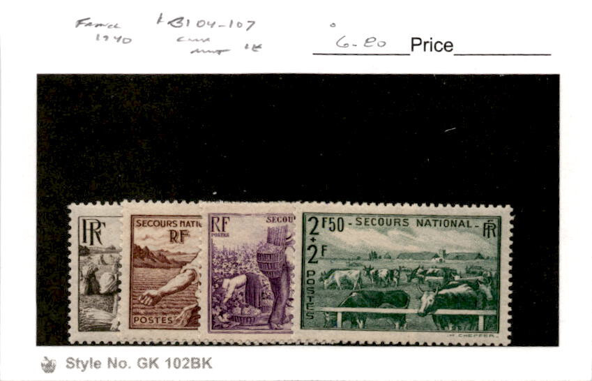 France, Postage Stamp, #B104-B107 Mint LH, 1940 Farming (AB) | eBay