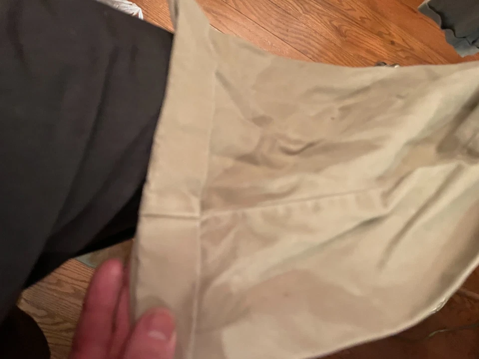 Pantalón Hombre Andrew Fezza Plisado Frontal Algodón Sarga Talla 40x30. puñado Foto 4 de 4