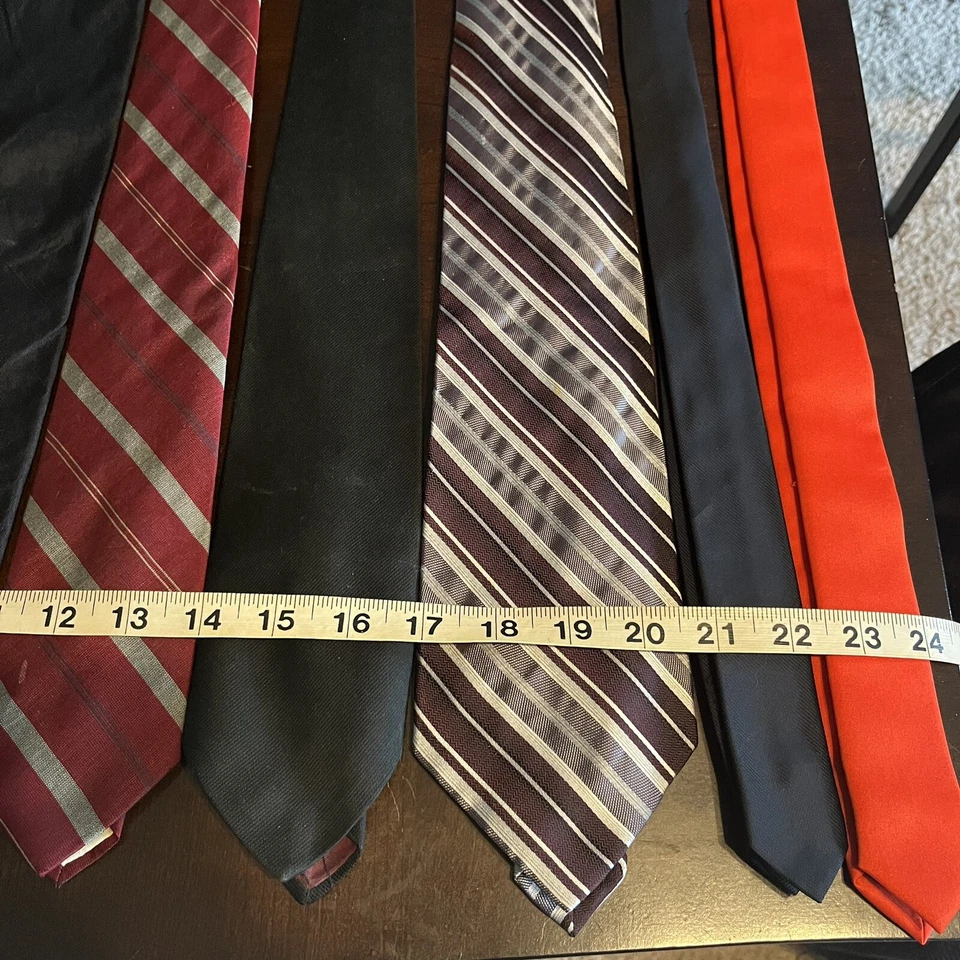 Lote de 8 corbatas para hombre, varios patrones, Disney Mickey Mouse, rojo, negro, flaco Foto 3 de 4