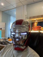 Iron Man MK5 Helmet Voice Control Automatic Mask Cosplay Prop Silver Mask 1/1